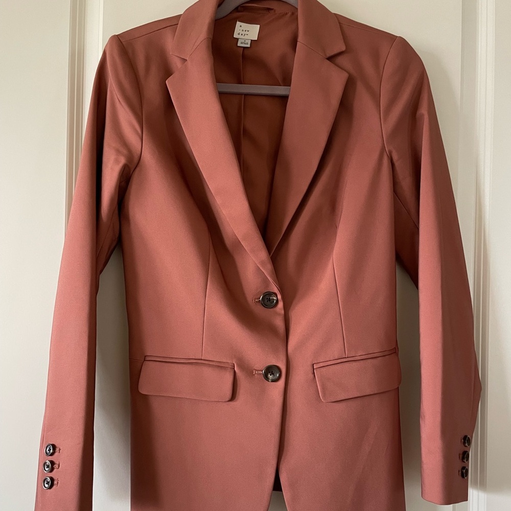 Mauve Rose Pink Women’s Blazer Suit Jacket